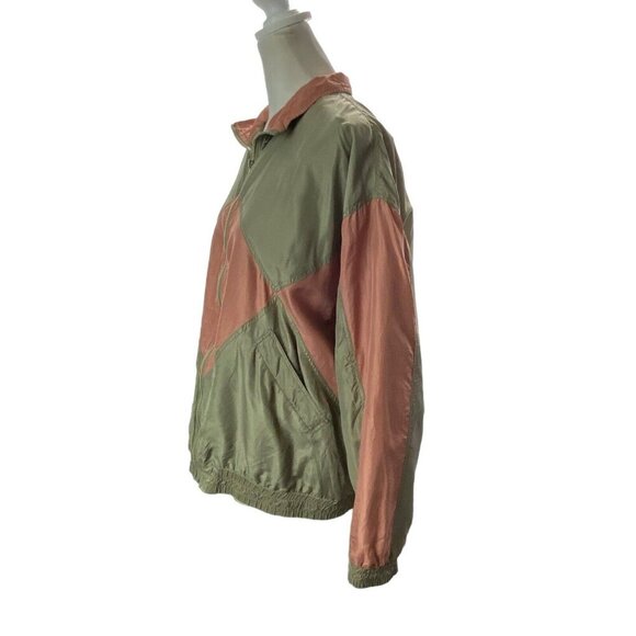 SILK EXCHANGE Women Jacket Size L Multicolor Lightweight Zip Front Long Sleeve - Picture 6 of 15